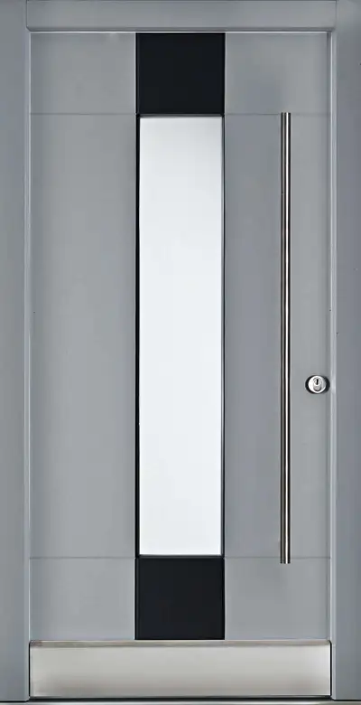 Holzhaustüre grau H100 von Rubner